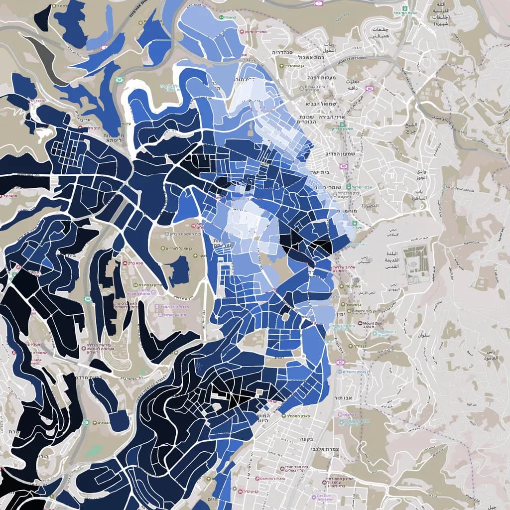 Urban Waves: A Contemporary Map of Flowing Blue Landscapes