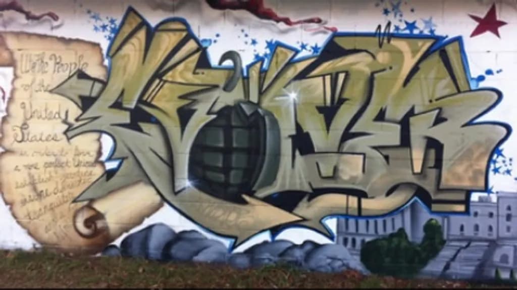 United States Graffiti Wall