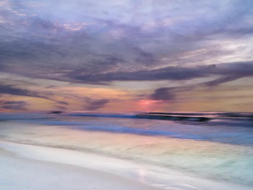 Whispers of Twilight: A Serene Beachscape at Dusk