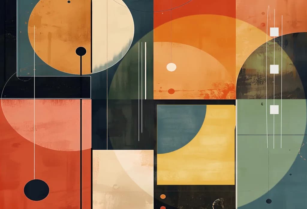 Harmonious Geometry: A Dance of Color and Form in Modern Abstract Art