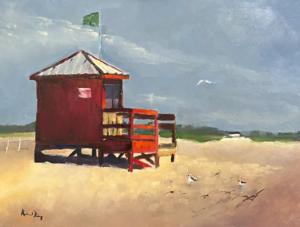 Red Lifeguard Stand
