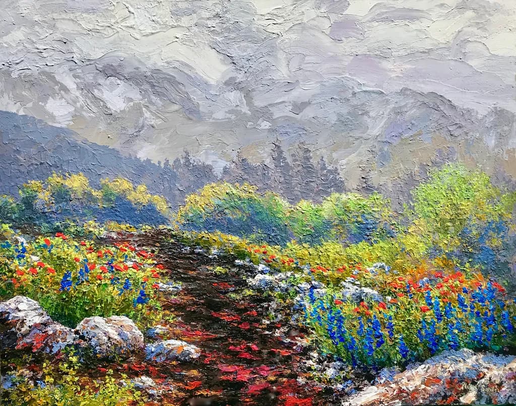 Whispers of Spring: A Vibrant Journey Through Wildflower Meadows and Majestic Mountains