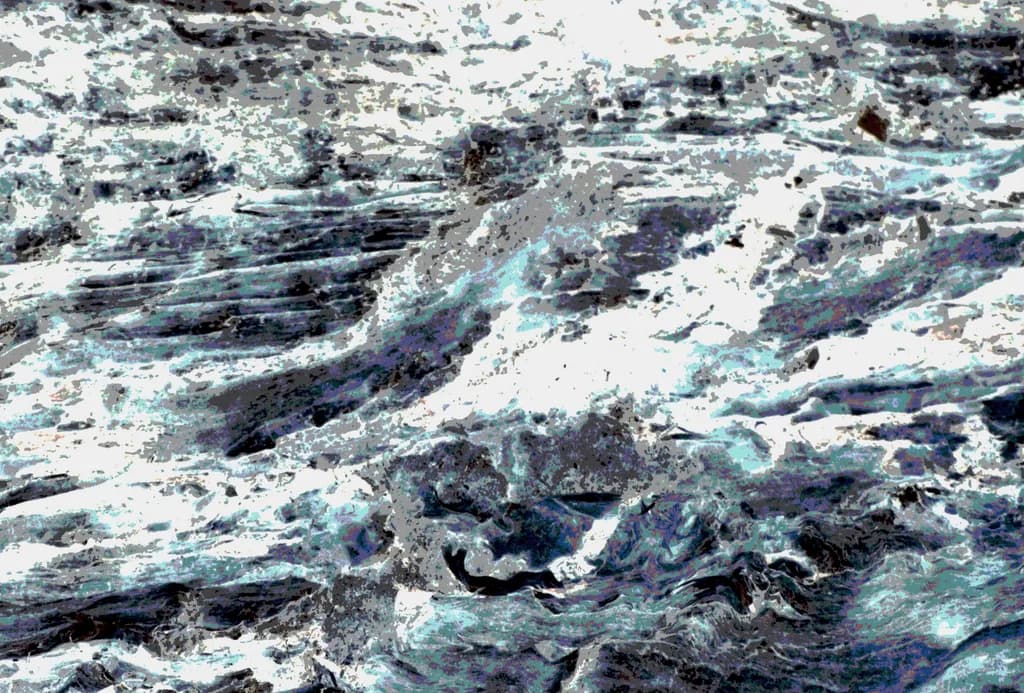 Oceanic Whispers: An Abstract Dance of Blue Waves and Textures