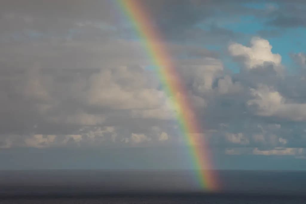 Rainbow Over Ocean