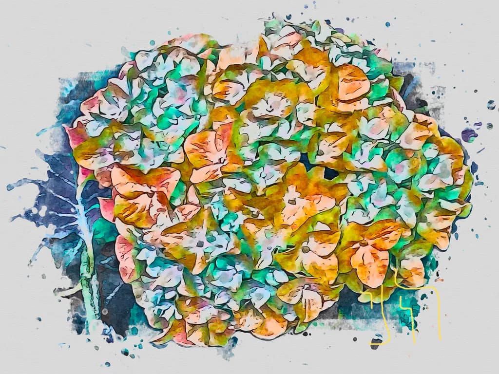 Whispers of Color: A Vibrant Floral Symphony in Watercolor Elegance