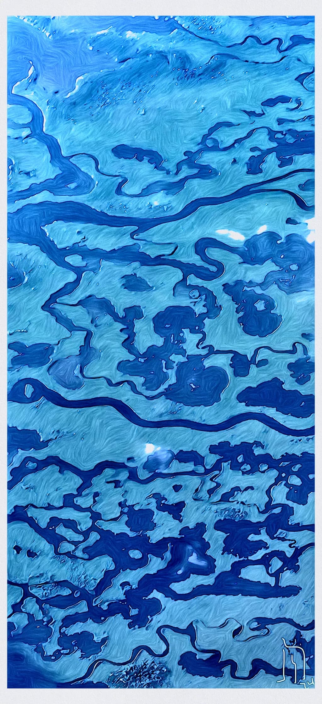 Whispers of the Deep: A Serene Dance of Blue Waters