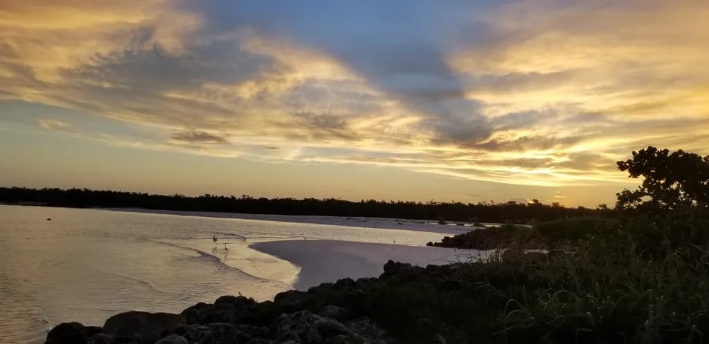 Whispers of the Sunset: A Serene Evening by the Shoreline