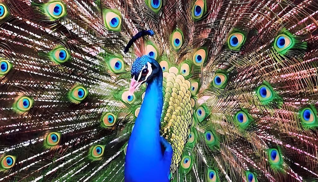 Majestic Peacock: A Symphony of Color and Elegance in Nature's Display