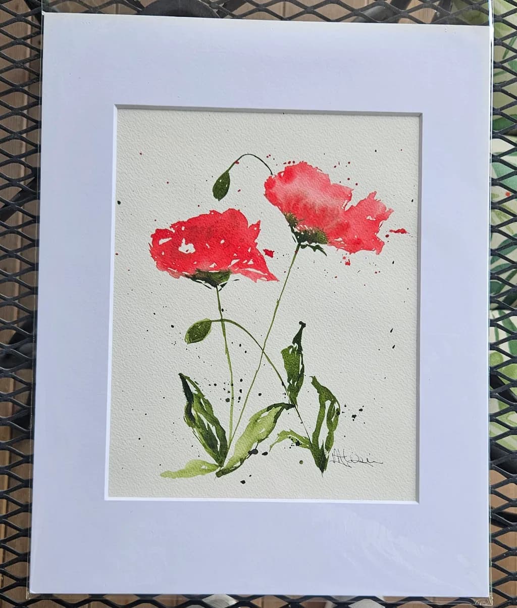 Red Poppies Watercolor