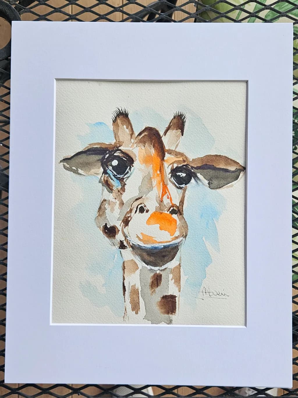 Colorful Giraffe Portrait