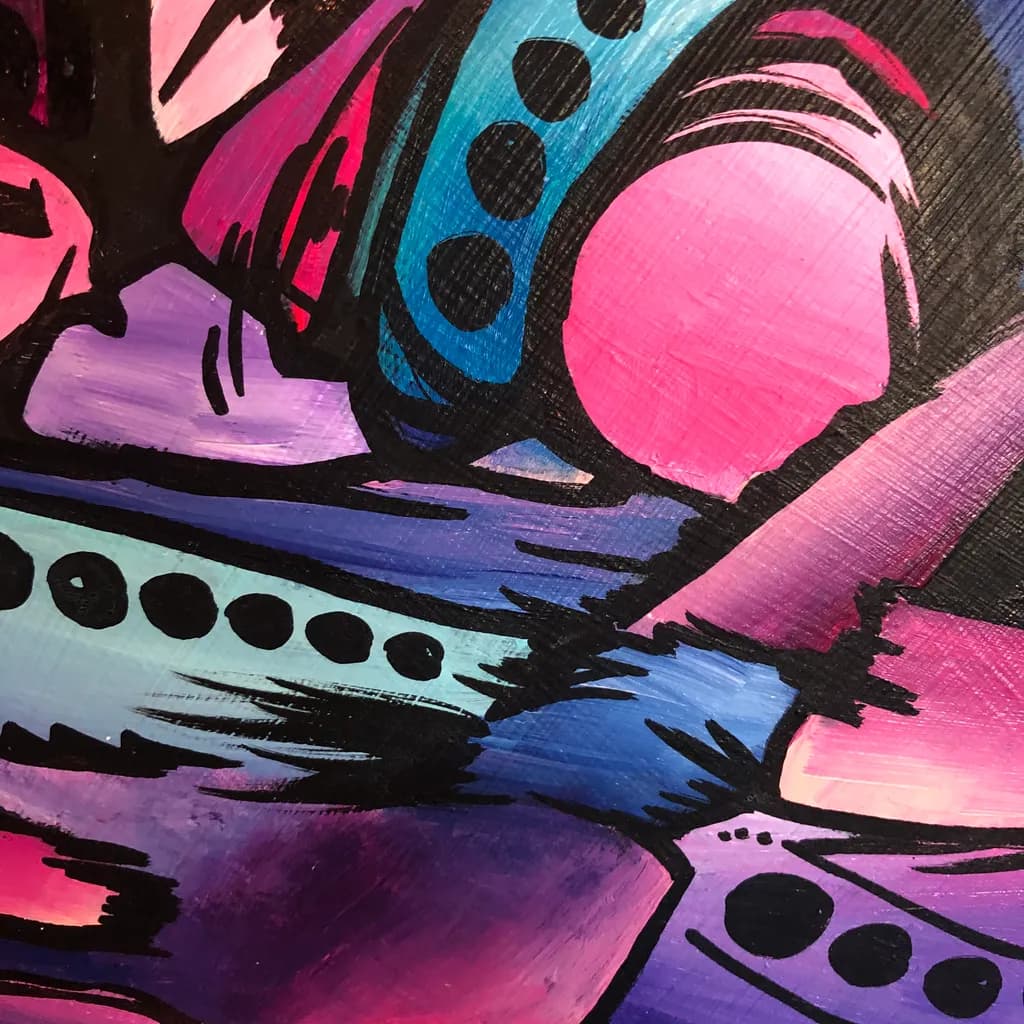 Vibrant Whispers: A Dance of Color and Form in Abstract Expressionism