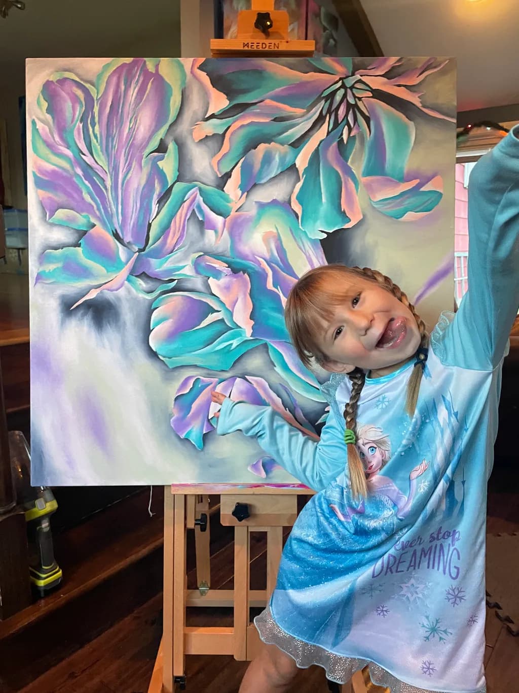 Whimsical Dreams: A Playful Dance with Colorful Flora