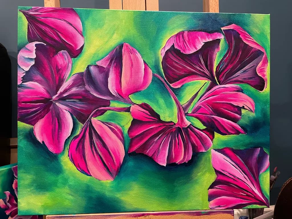 Vibrant Blossoms: A Dance of Pink Petals on Lush Green Canvas