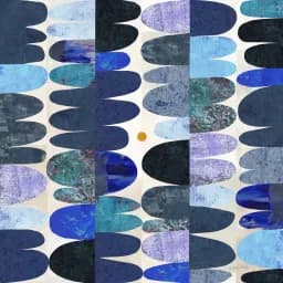 Blue Geometric Collage