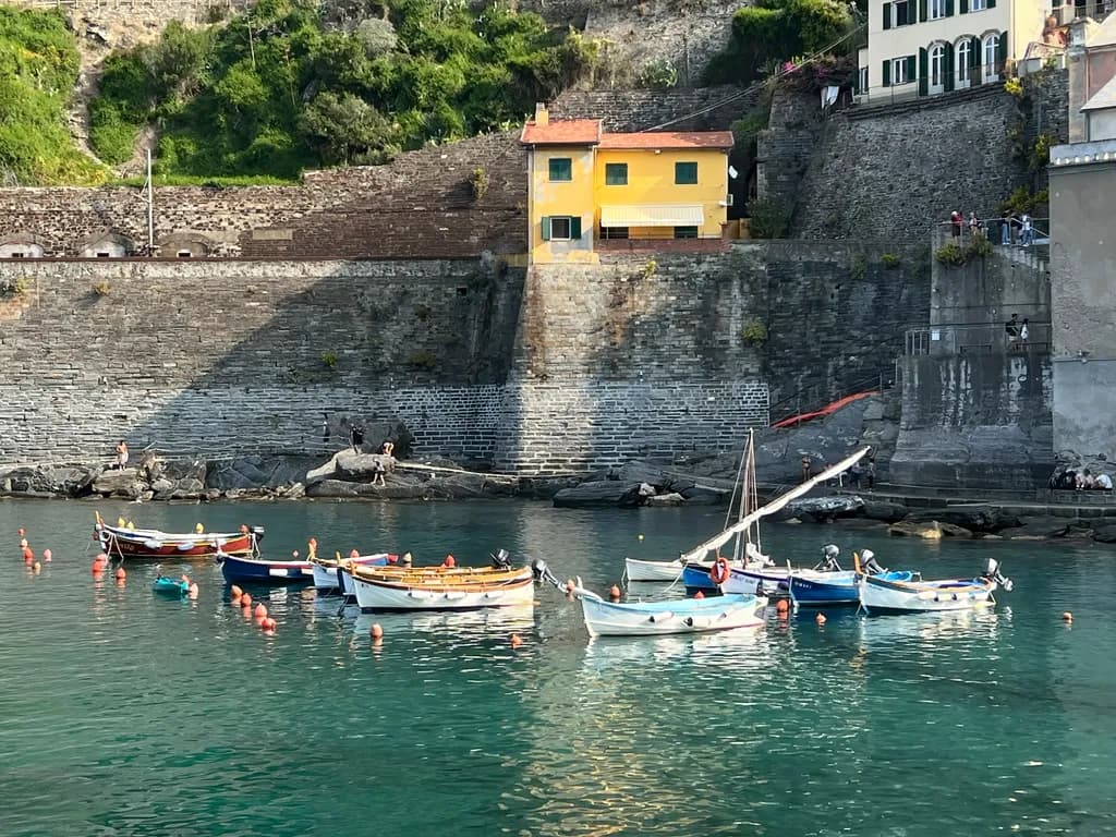 Serenity by the Shore: A Coastal Dance of Boats and Reflections