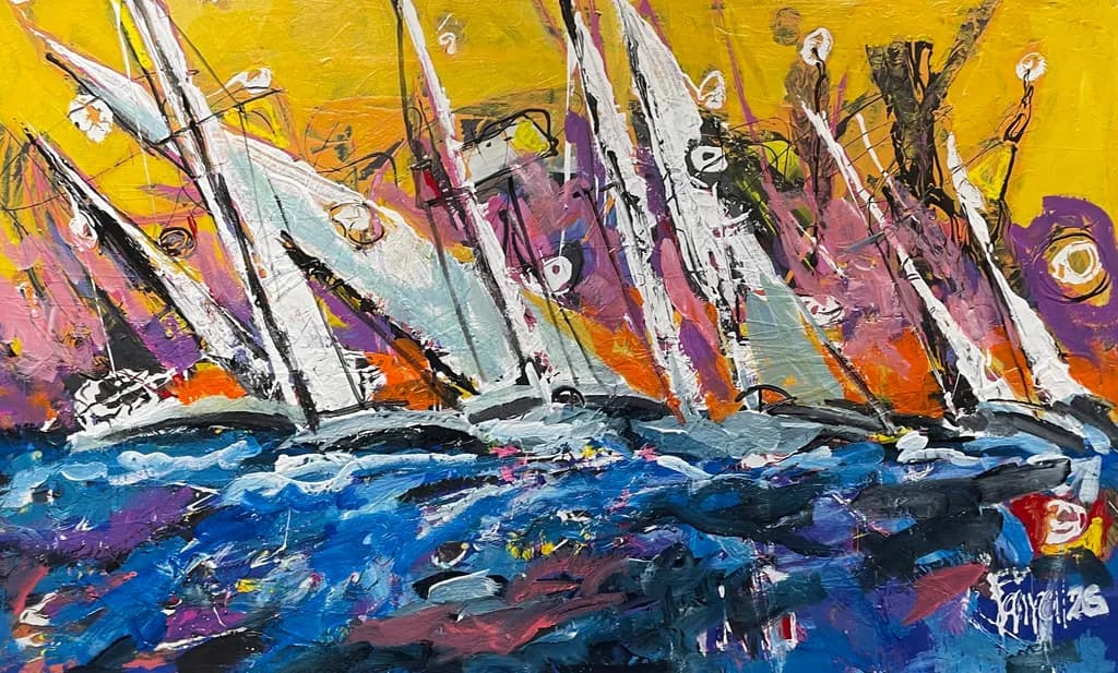 Sailboats in Gold