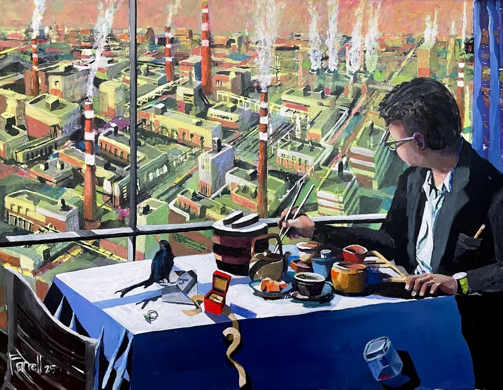 Urban Reflections: A Contemplative Feast Amidst Industrial Landscapes