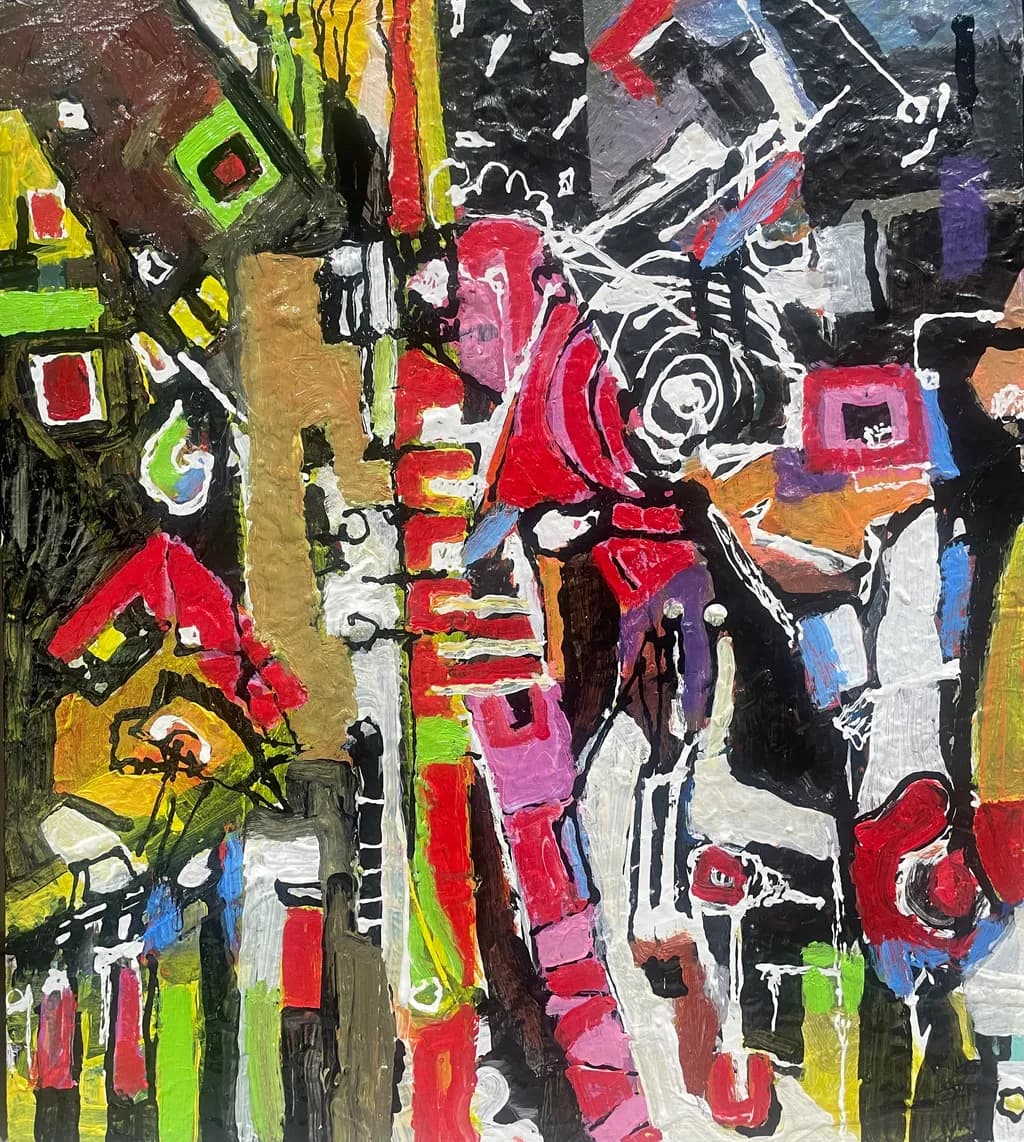 Vibrant Chaos: A Dance of Color and Form in Abstract Expressionism