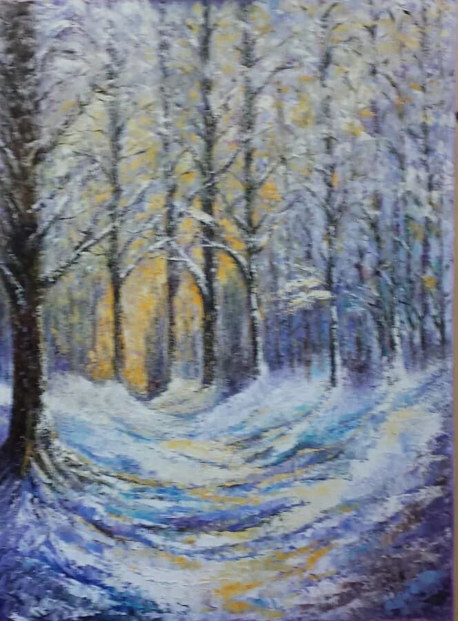 Whispers of Winter: A Serene Journey Through a Snowy Forest Landscape