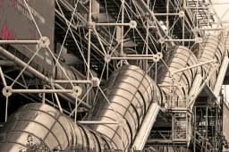 Paris Pompidou Sepia Rhythm