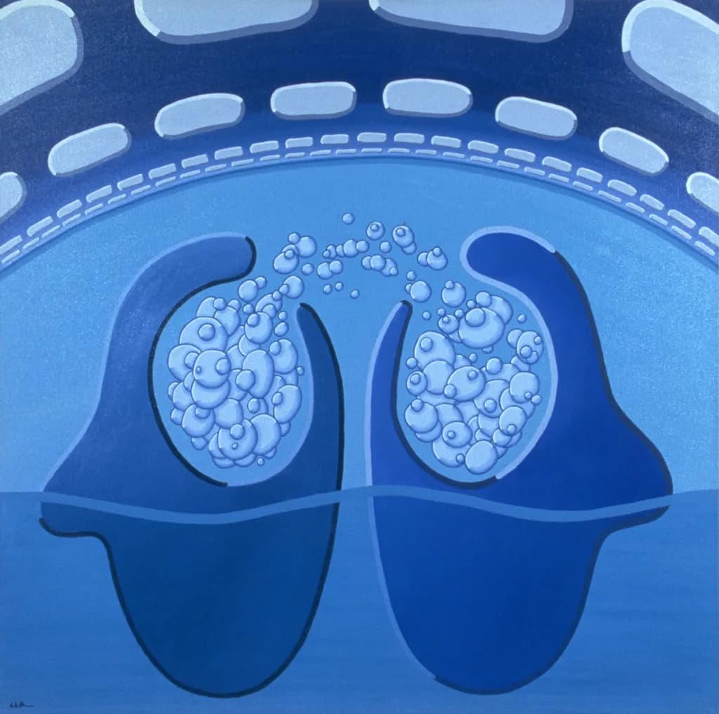 "Fluid Harmony: An Abstract Exploration of Organic Forms in Blue"