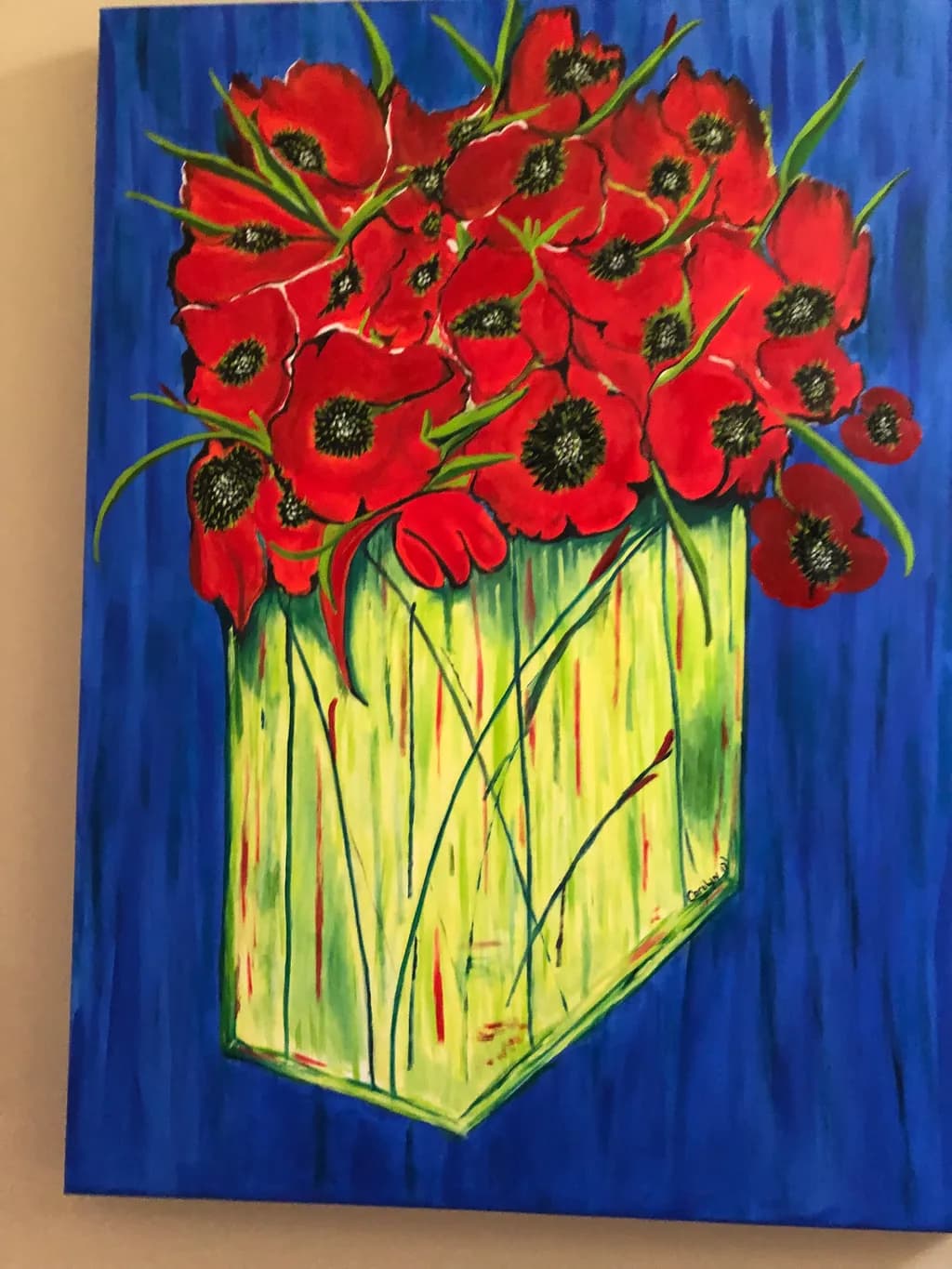Red Flowers in Vase