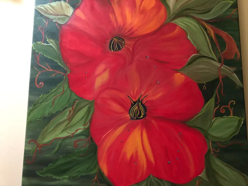 Red Hibiscus Bloom