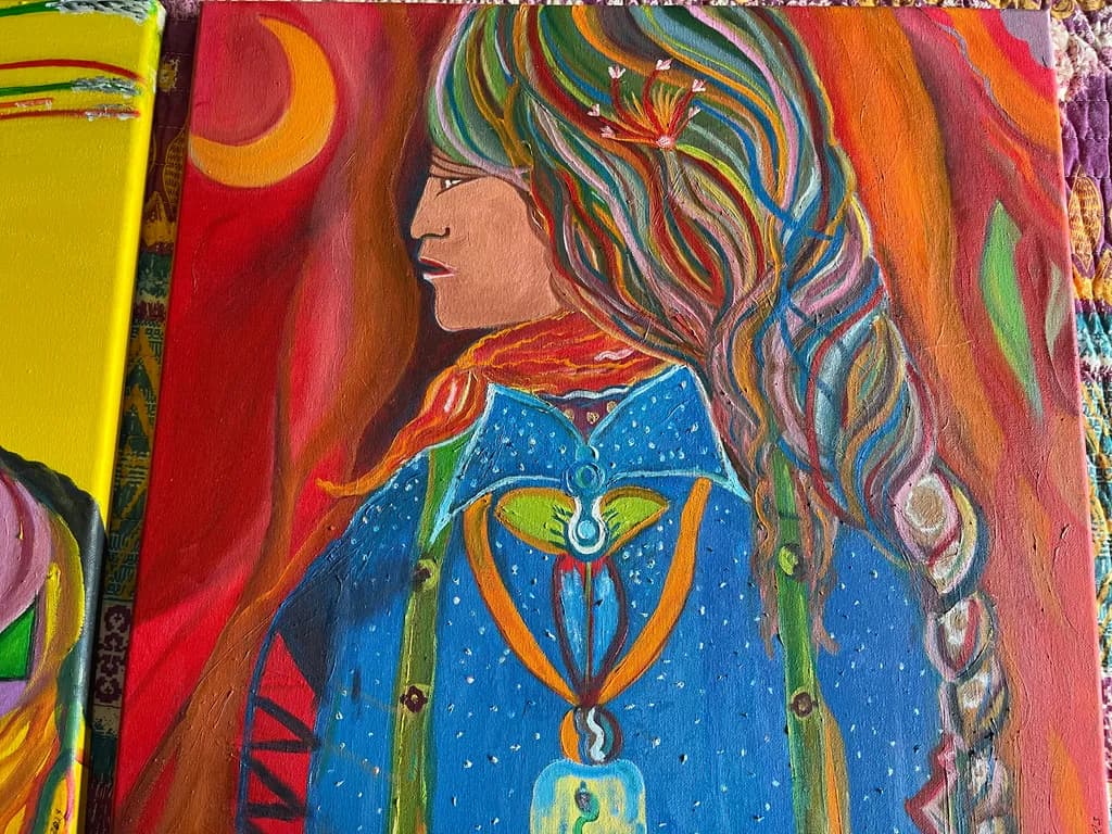 Vibrant Echoes: A Colorful Abstract Portrait of Expression and Identity