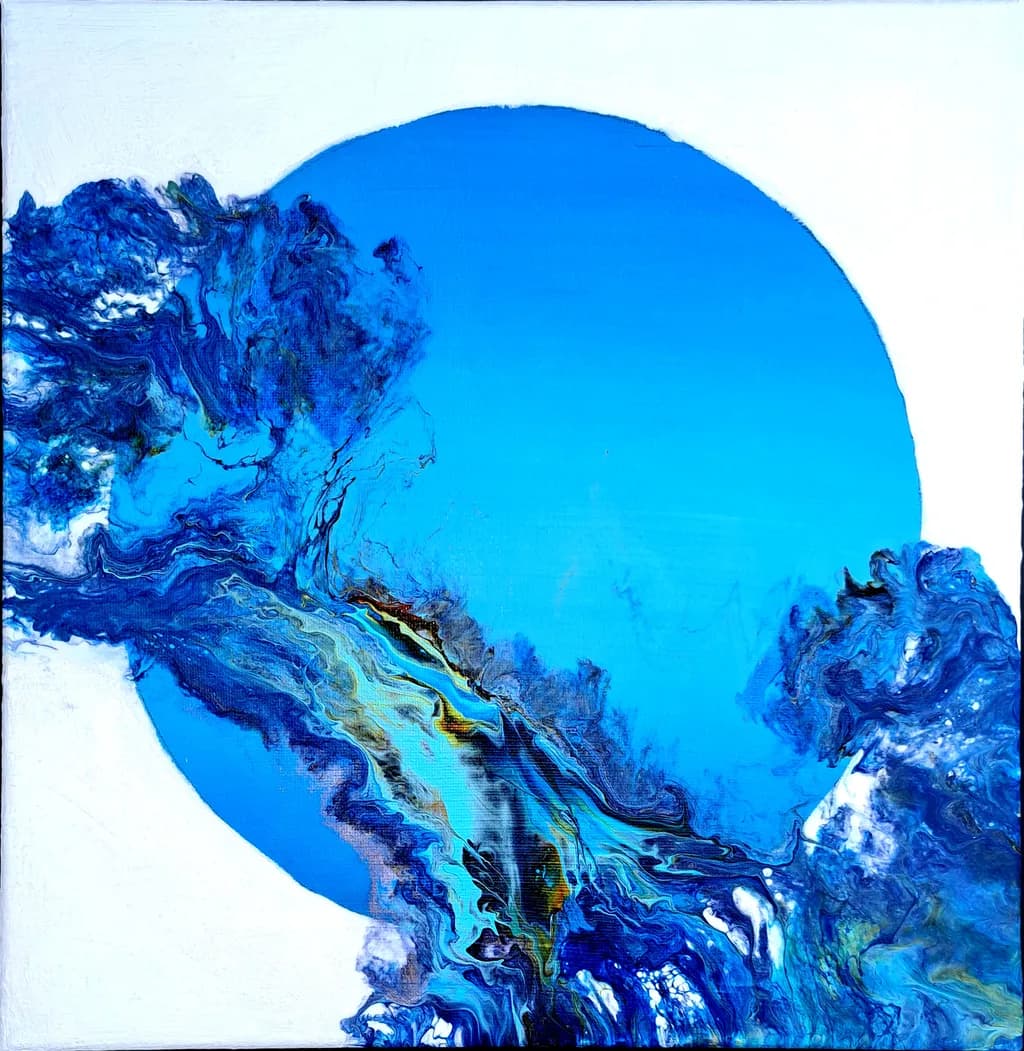 Ethereal Blue Swirls: A Fluid Dance of Abstract Textures