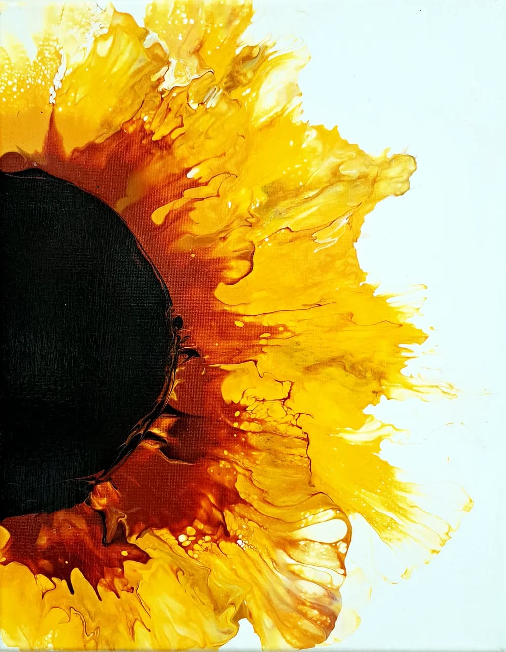 Golden Radiance: A Burst of Sunflower Energy in Abstract Form