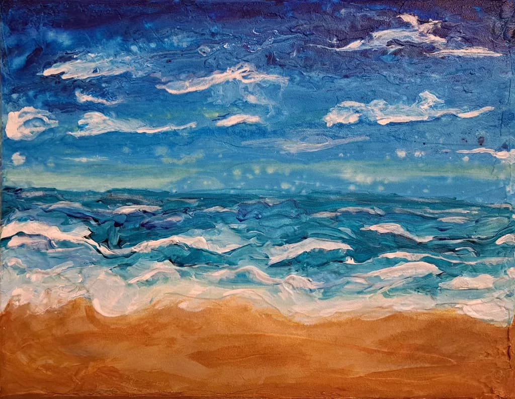 Oceanic Dreams: A Serene Abstract Journey Through Sky and Sea