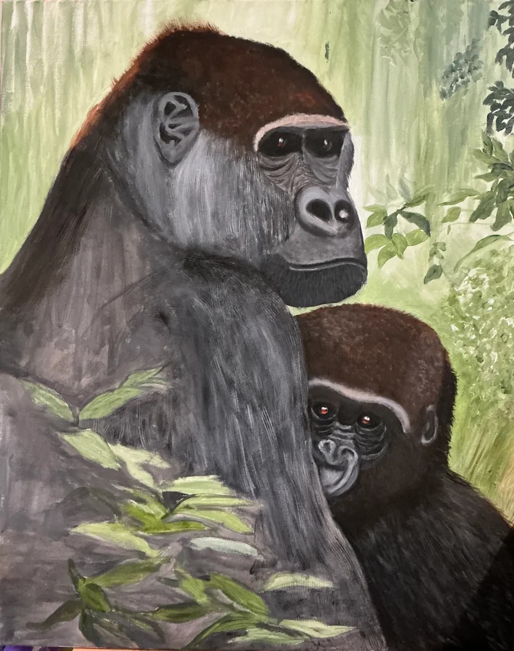 Whispers of the Wild: A Mother and Baby Gorilla Embrace in Nature's Heart