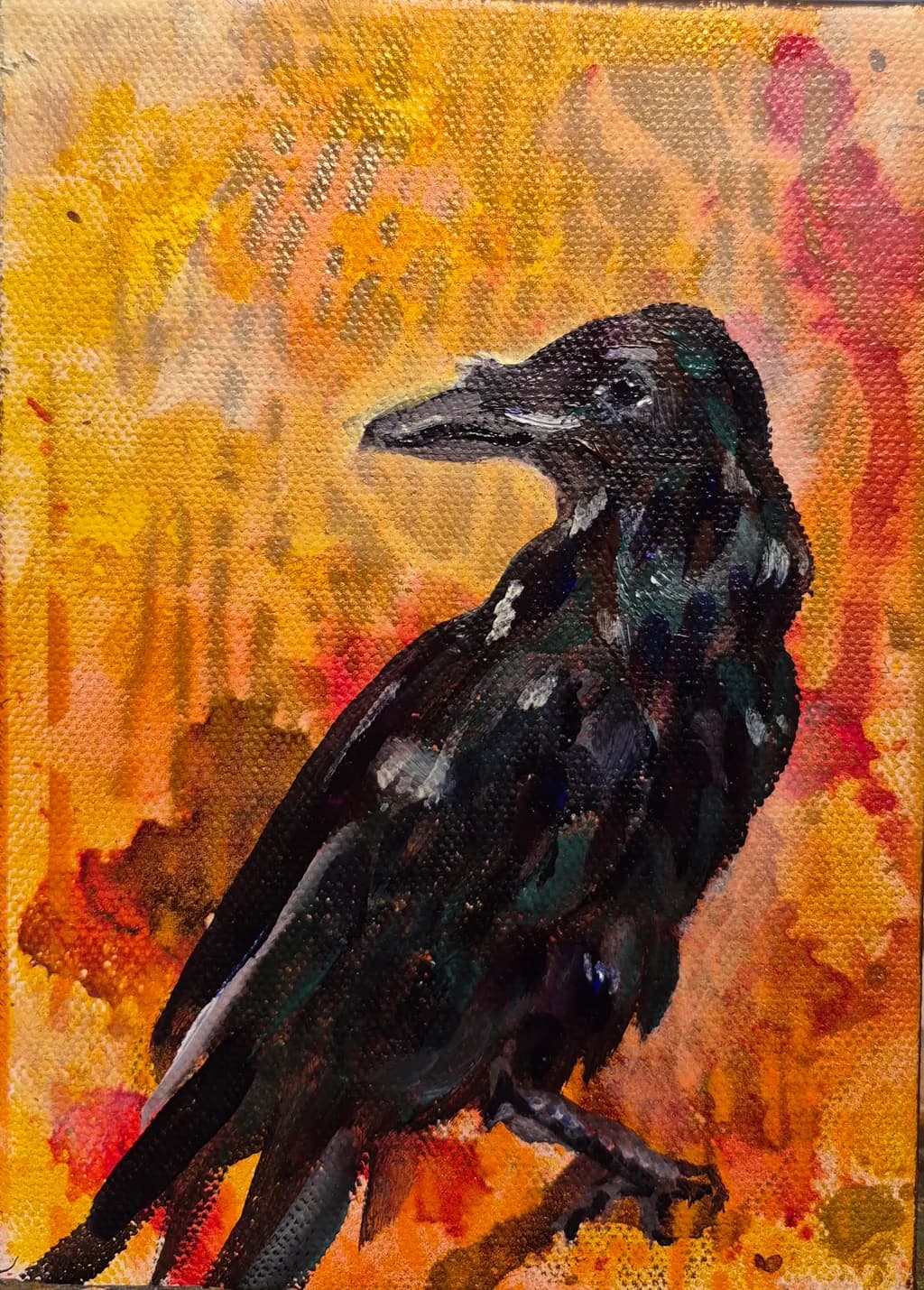 Raven in Flames