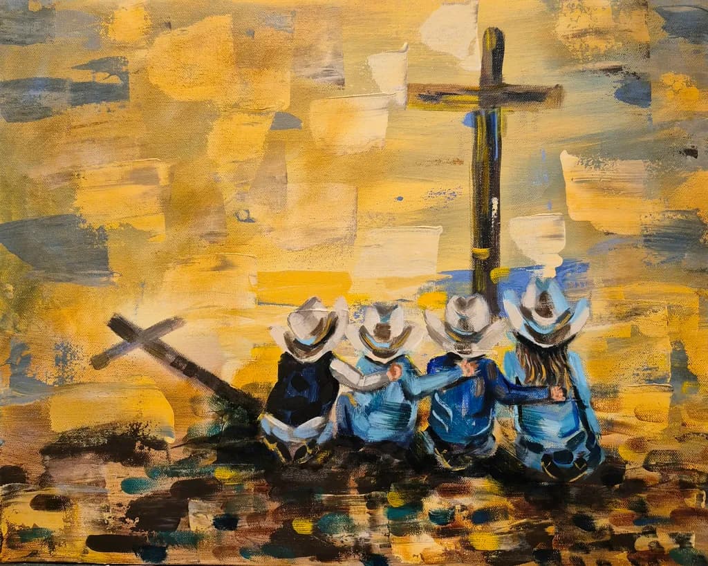 Cowboy Cross Embrace