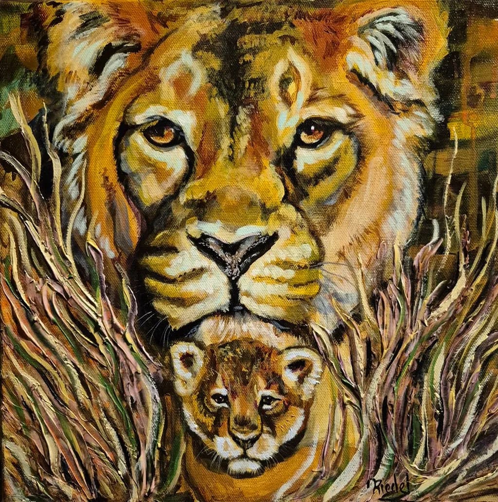 Lioness and Cub Bond
