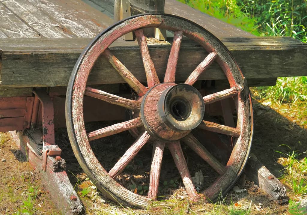Weathered Wagon Wheel