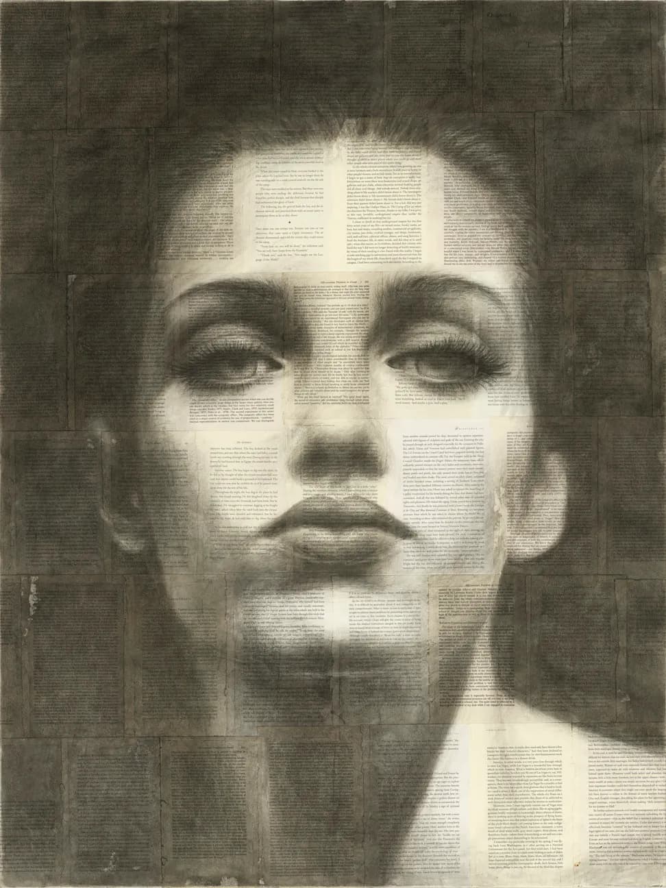 Whispers of Monochrome: An Abstract Portrait of Expression and Texture