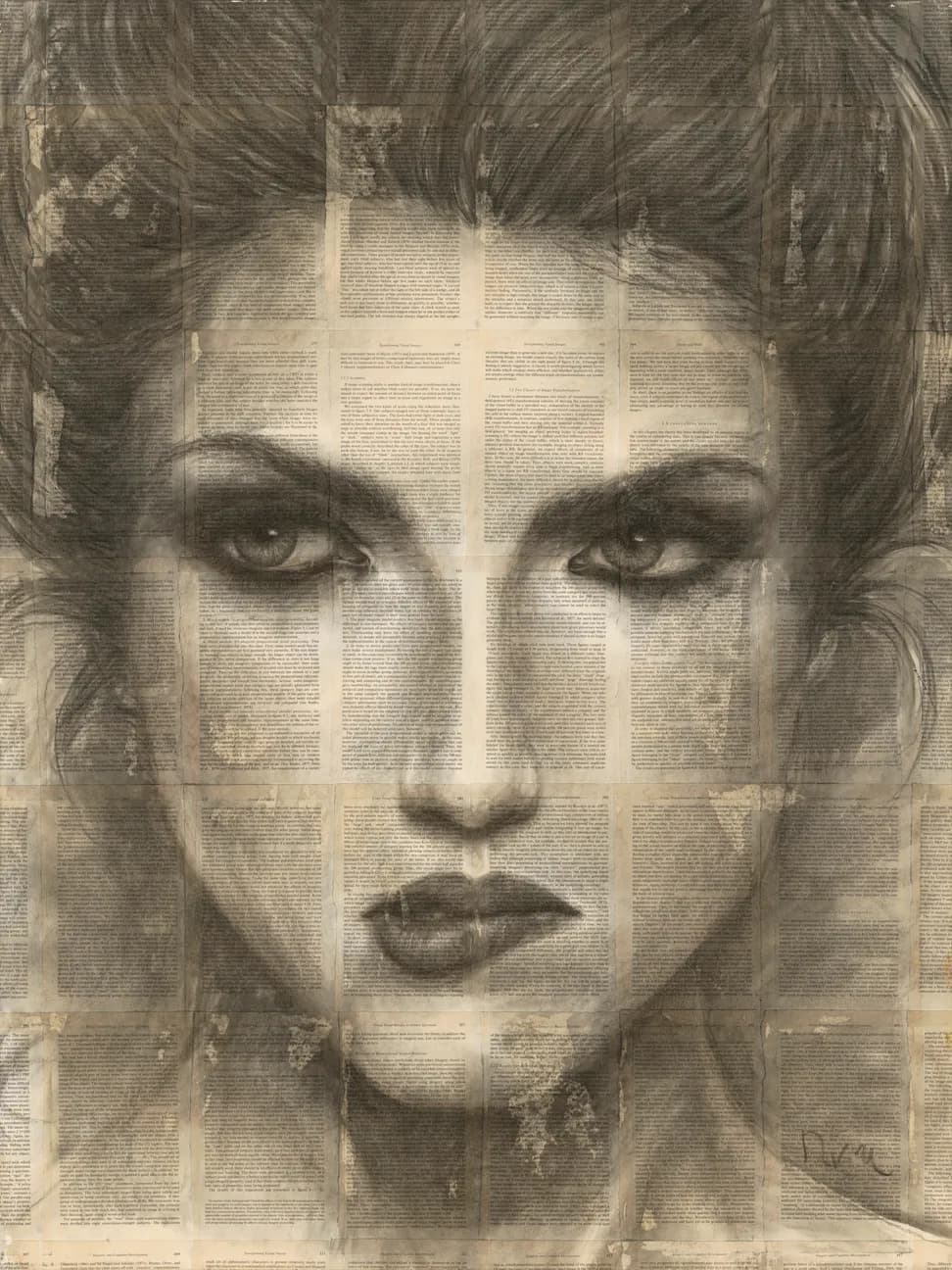 Whispers of the Past: A Portrait of Timeless Beauty on Vintage Pages