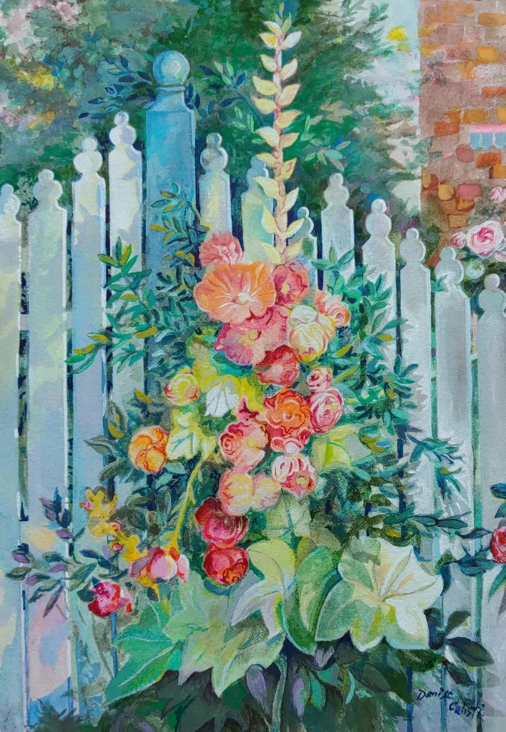 Hollyhocks