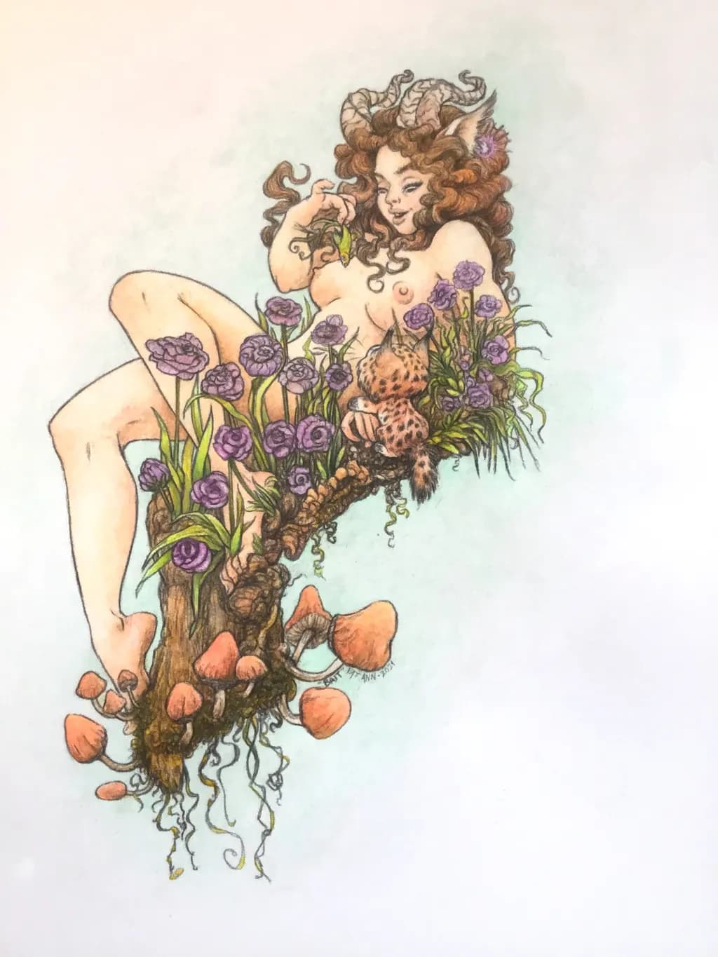 Bait with Flowers and Mushrooms