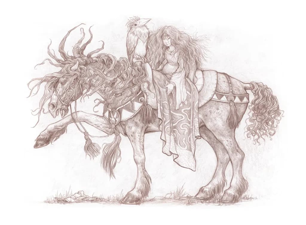 Whispers of the Mythical: A Journey with the Enchanted Horse and Guardian Spirit