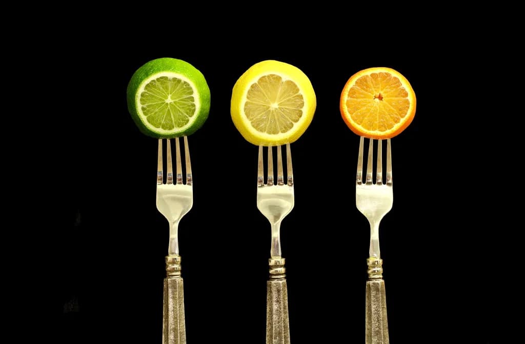 Citrus Symphony: A Vibrant Trio of Flavor on Forks