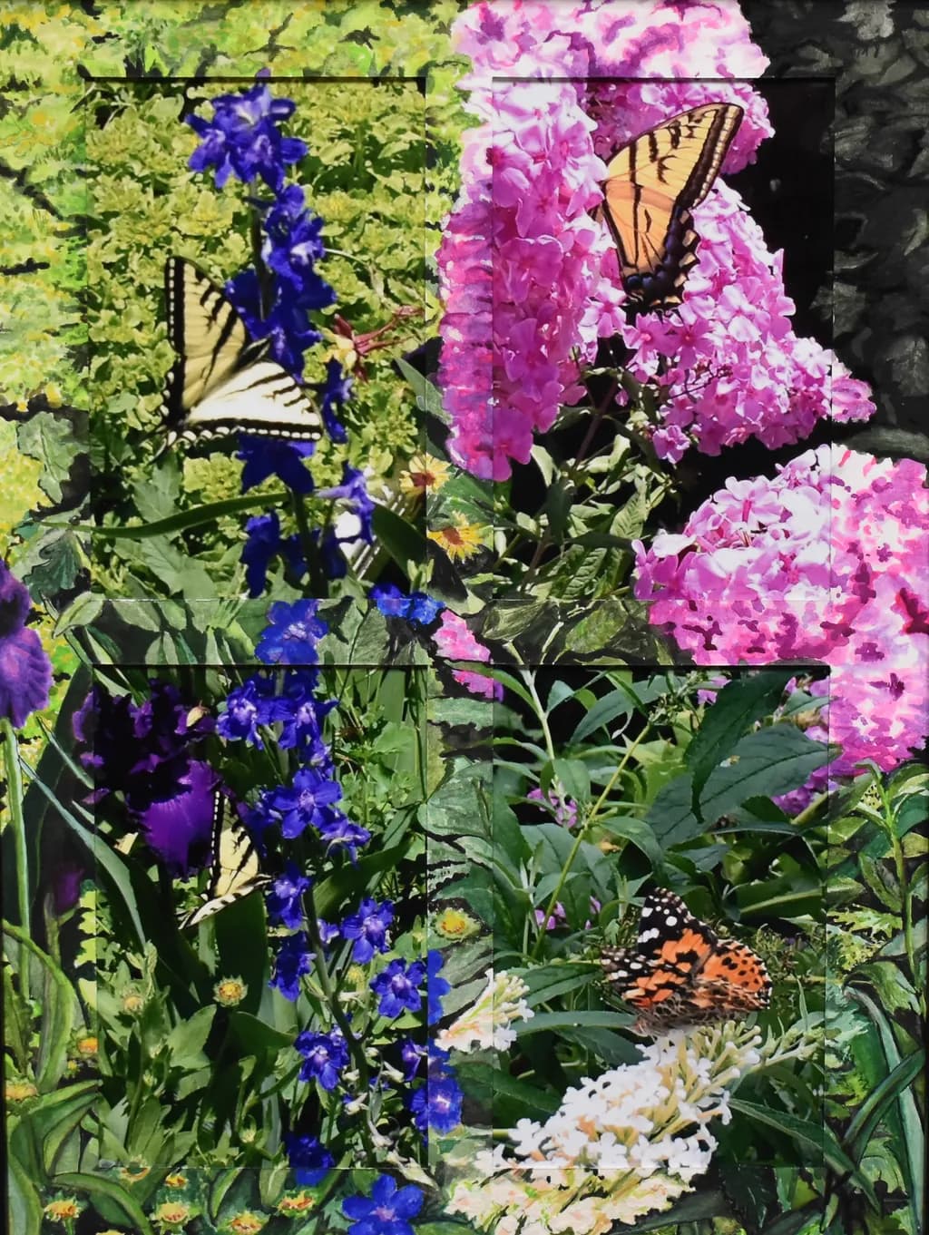 Whimsical Wings: A Colorful Dance Among Blossoms