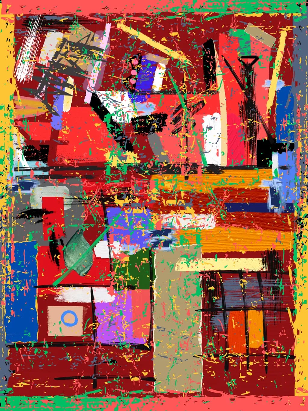 Vibrant Chaos: A Geometric Journey Through Life's Tapestry