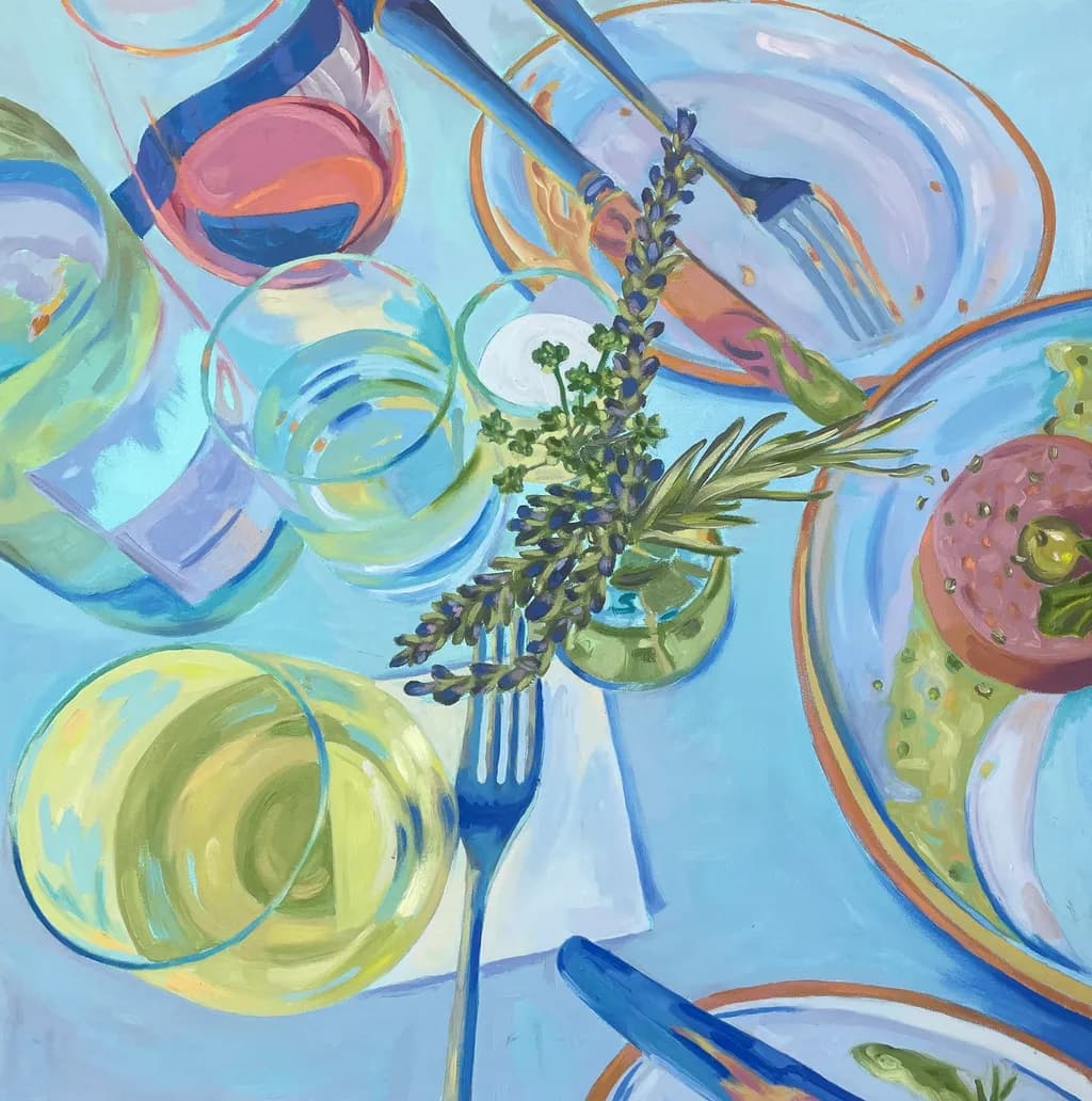 Vibrant Tabletop Harmony: A Colorful Culinary Experience