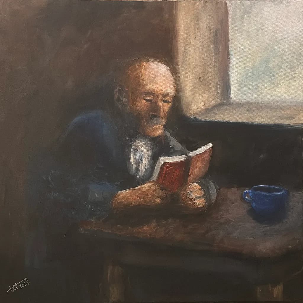 Whispers of Time: An Elder's Solitude in Reflection