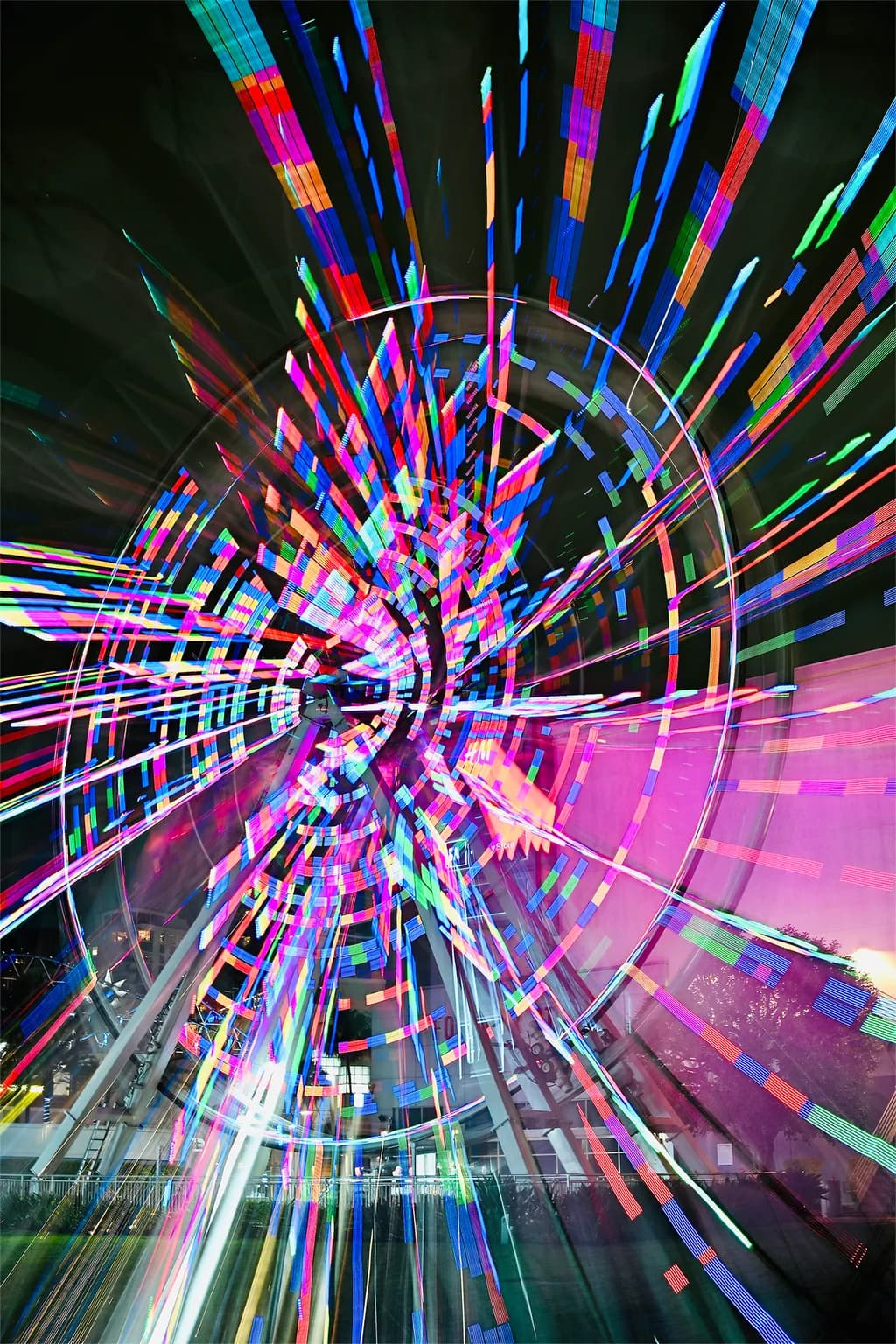 Vibrant Whirl: A Kaleidoscope of Light and Motion