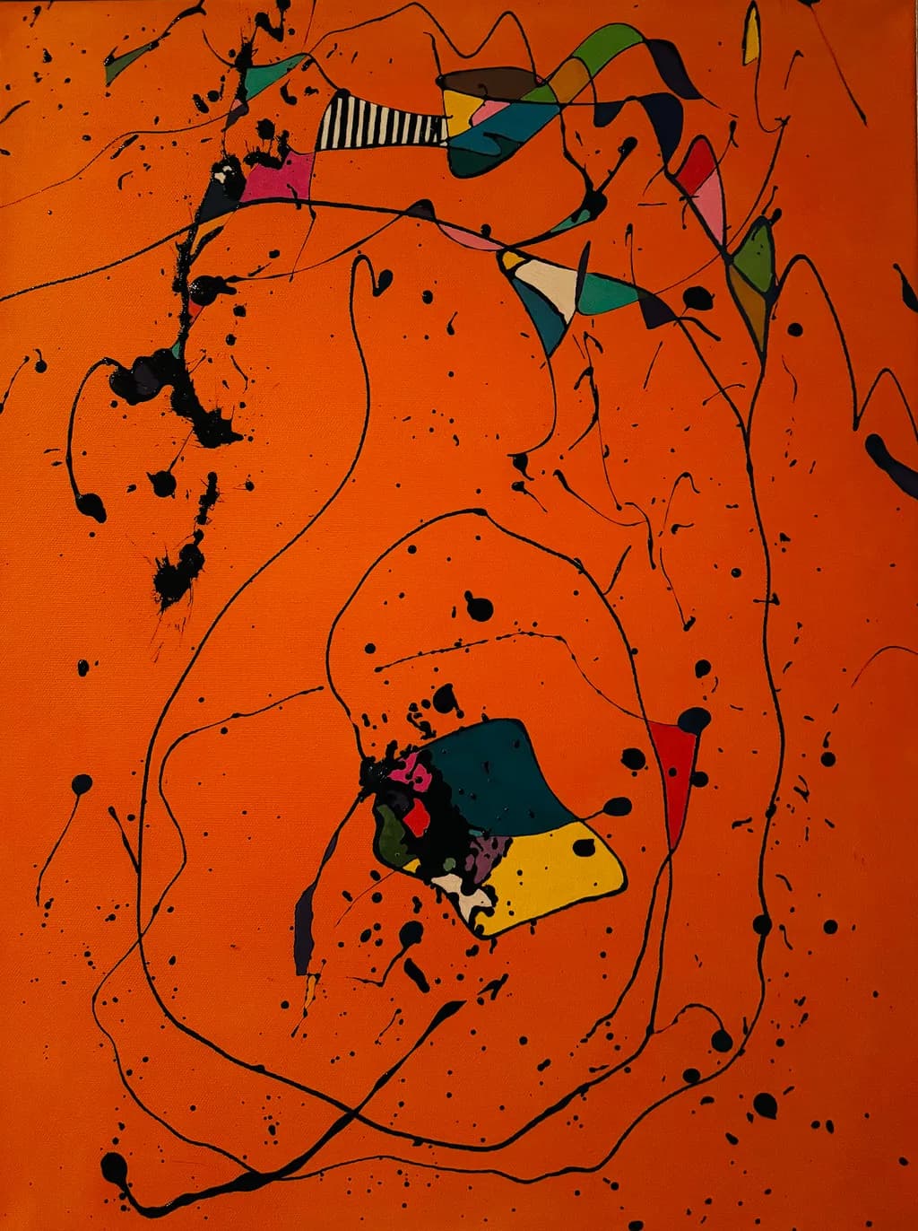 Orange Geometry Splatter