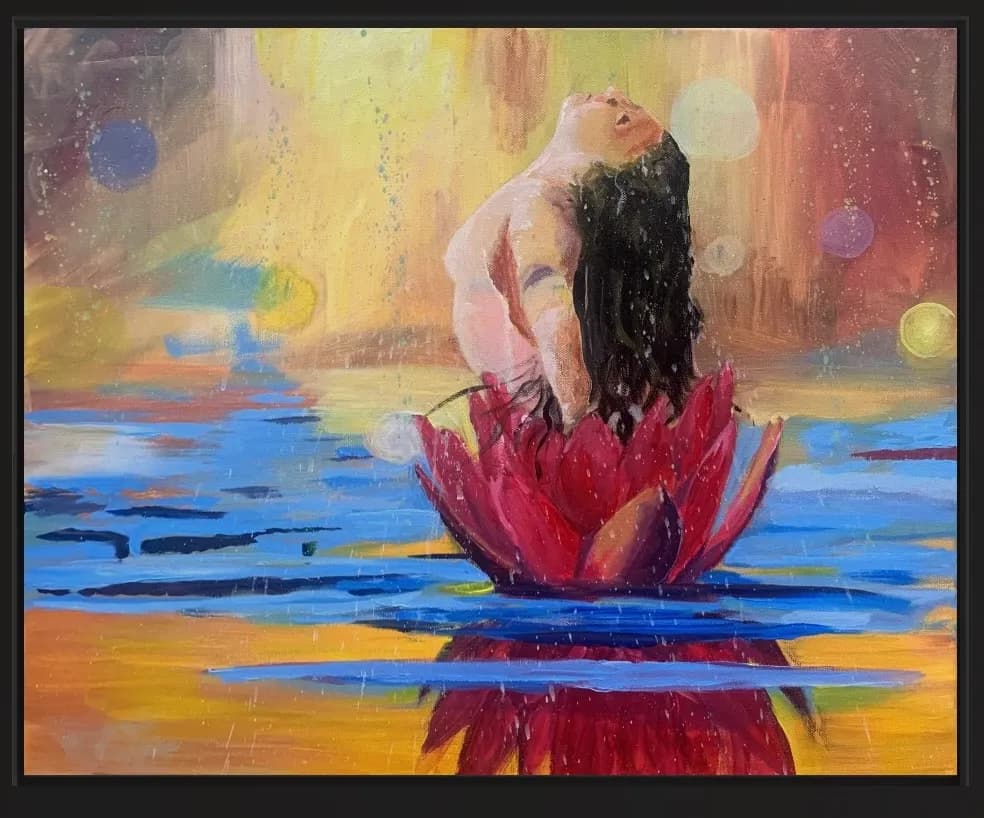Embracing Serenity: A Dance of Beauty on Water Lilies