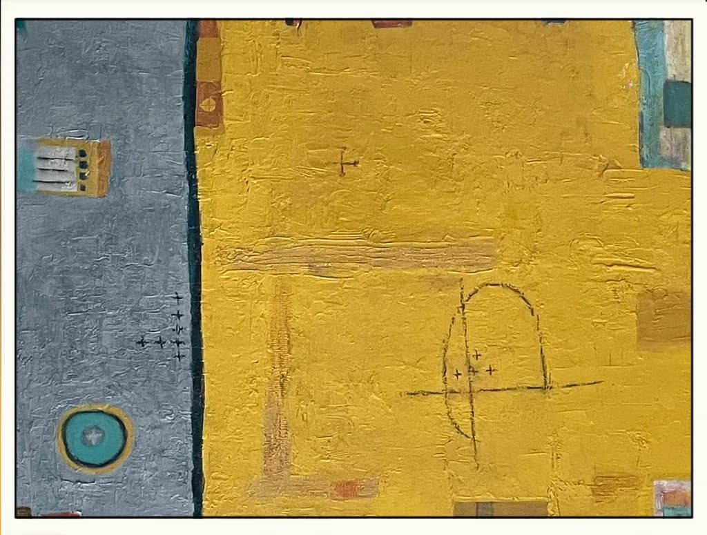 Vibrant Geometric Harmony: A Modern Abstract Exploration of Color and Texture